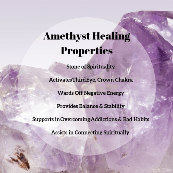 HANDMADE Amethyst Cherry Quartz Metal Beaded Toggle Bangle Bracelet - Picture 4 of 6